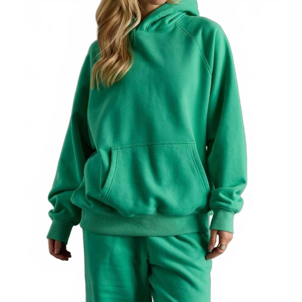 NEW PANACHE APPAREL relaxed hooded sweatshirt in green